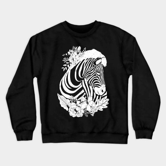 Vintage Flower Zebra Crewneck Sweatshirt by shirtsyoulike